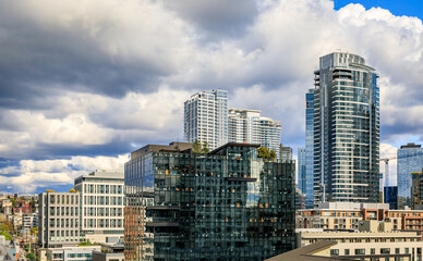 Fototapeta premium Seattle downtown skyline with modern skyscrapers, Pacific Northwest, Washington