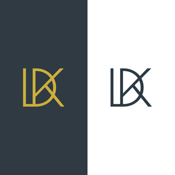 Modern Geometric Initial LDK Monogram Logo for Corporate Identity Design