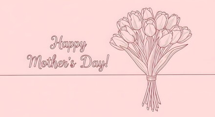 Happy mother's day greeting card with beautiful floral design