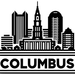 Columbus Skyline Icon Vector