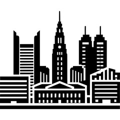 Columbus Skyline Icon Vector