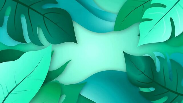 Close up of leaves forming border in studio or Close up of leaves framing background in studio