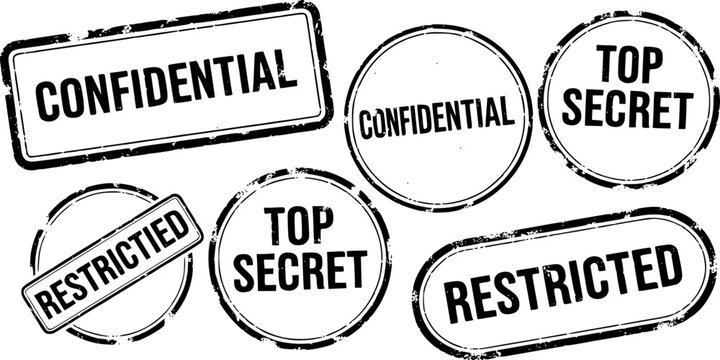 Top secret classified stamp. Red grunge icon stamp illustration vector
