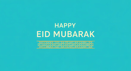 Obraz premium Eid Mubarak Greeting Card with Festive Design and Vibrant Colors.