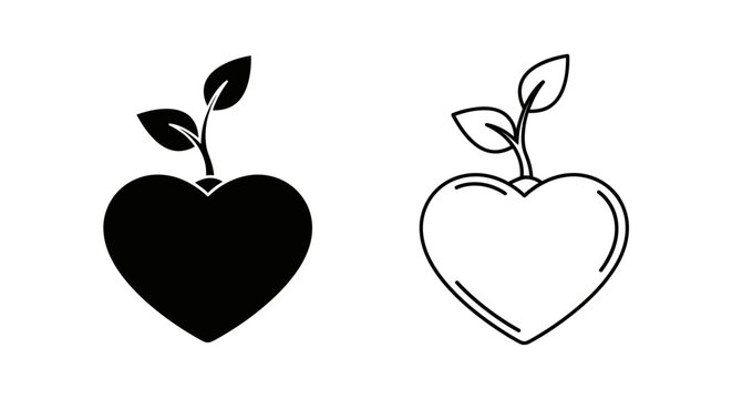 Mother's day love apple heart illustration Vector