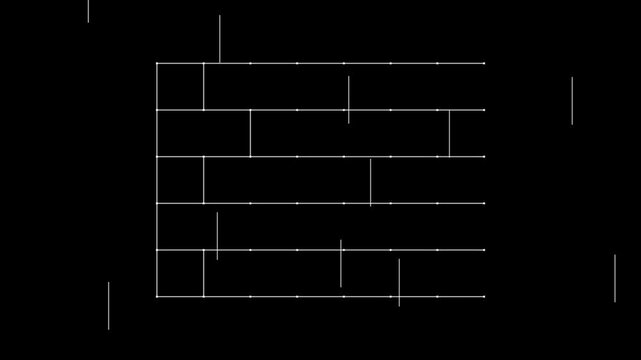 A black and white graphic featuring a maze design with strategic paths and multiple entry points