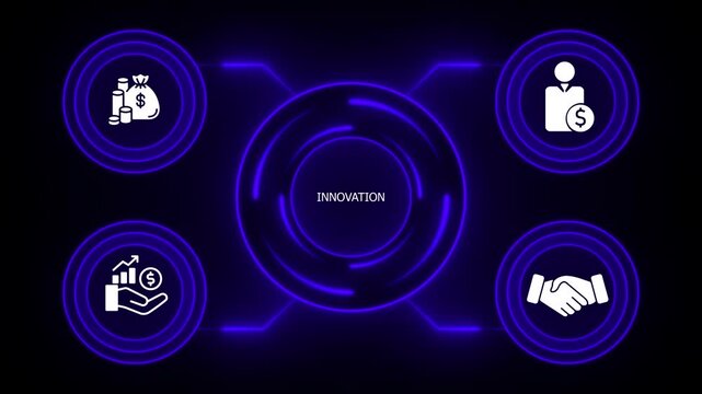 Business Innovation Concept with Finance and Partnership on Dark Background finance partnership handshake