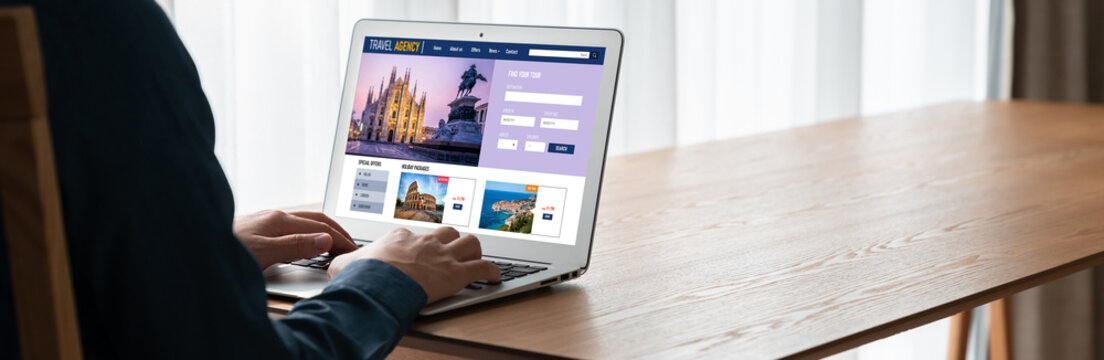 Online travel agency website for modish search and travel planning offers deal and package for flight , hotel and tour booking