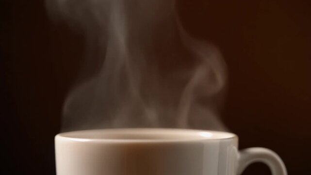 coffee steam abstract motion, minimal background, macro