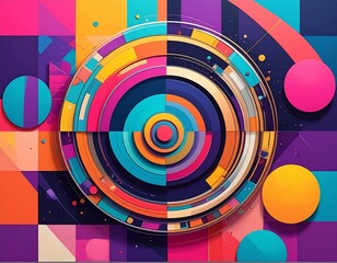 カラフルな幾何学模様