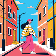 Minimalist label displaying vector file text