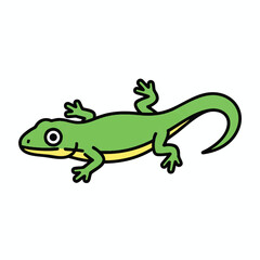Cute Cartoon Lizard Illustration for Fun and Educational Use