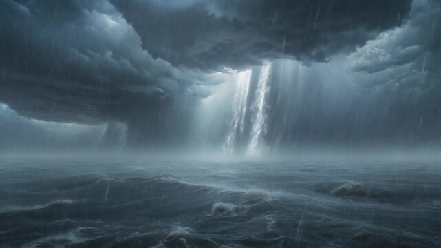 Celebrating WORLD METEOROLOGICAL DAY with a cinematic polar superstorm erupting above frozen oceans