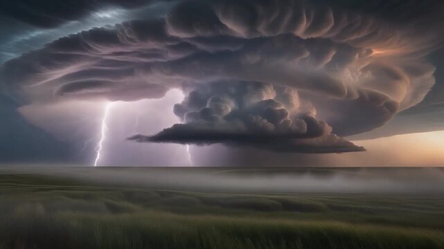 Celebrating WORLD METEOROLOGICAL DAY with a cinematic view of thunderstorms and lightning over vast landscapes