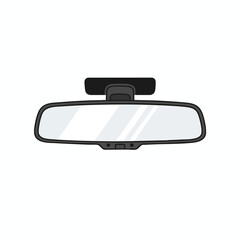 Modern Car Rearview Mirror with Sensors for Safe Driving