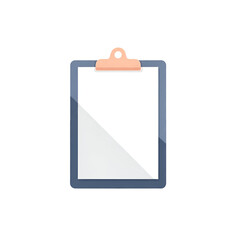 Clipboard with Blank Paper and Clip.