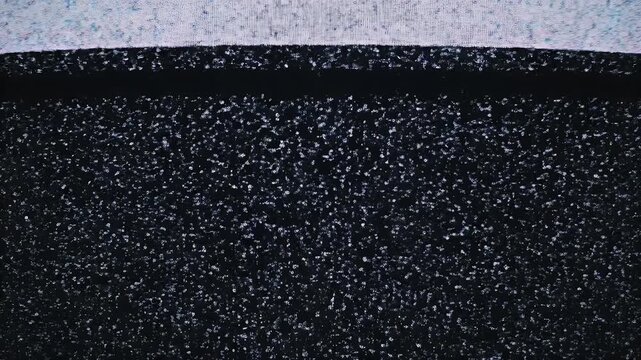 Static Noise on Old Television Screen with Glitch Effect and Interference.
