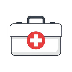 Fototapeta premium First Aid Kit Medical Box Illustration.
