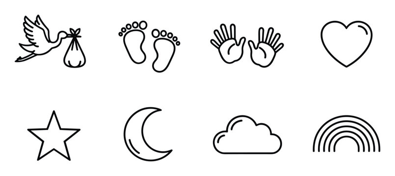 Newborn baby shower celebration design includes dove carrying newborn and sweet angel footprints