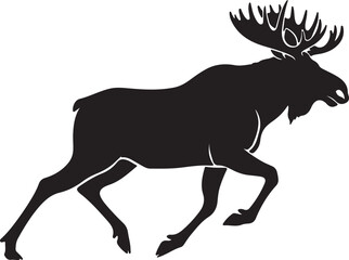 Obraz premium moose silhouette