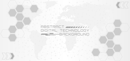 Fototapeta premium Abstract Digital Technology Background Modern Gray and White Design.