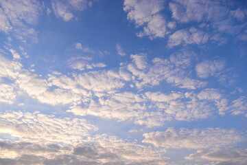 beautiful blue sky with sunlight in springtime