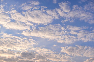 beautiful blue sky with sunlight in springtime