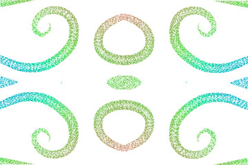 batik ethnic dayak borneo line art pattern for aesthetic background or garment textile