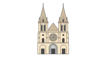 Obraz premium Gothic Church Illustration