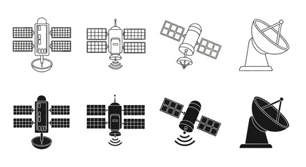 Sustainable energy icons set, featuring eco-friendly symbols and renewable sources, presented in a clean vector illustration style © HUANG