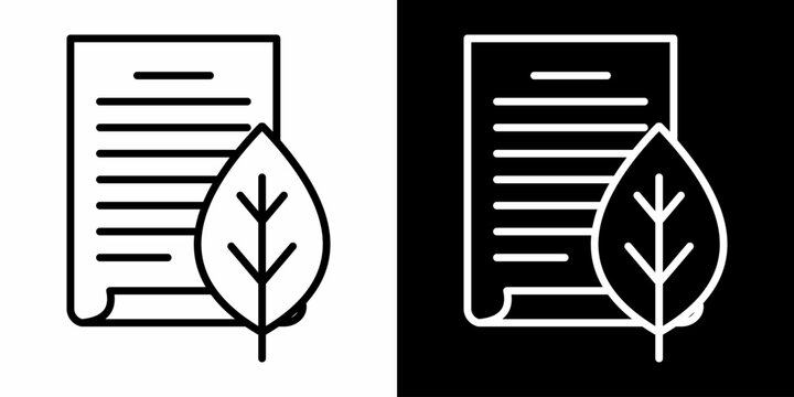 Eco Policy White Icon Set Design