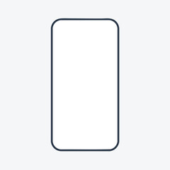 Modern Smartphone Blank Screen for Technology and Communication Themes