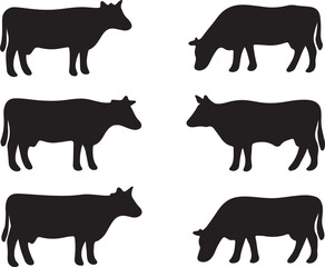 Fototapeta premium Transparent Cow Silhouette EPS 