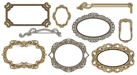Obraz premium Ornate Vintage Frames Collection: Decorative Borders and Embellishments