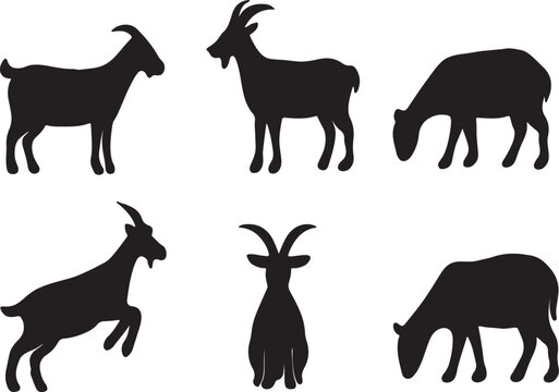 Transparent Goat Silhouette EPS
 | vector silhouettes of animals