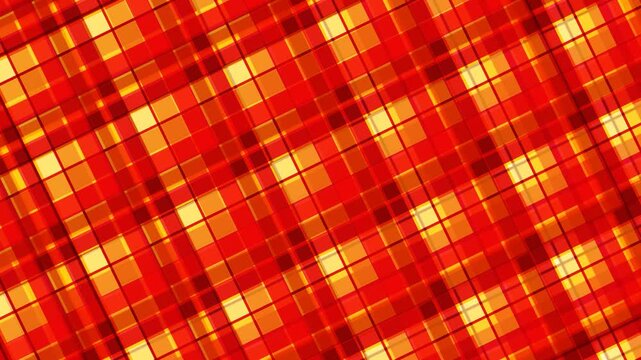 Vibrant Red and Yellow Plaid Pattern Footage Video Background Texture