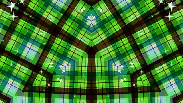 Vibrant green stained glass ceiling footage video, showcasing intricate glasswork and ornate details in a stunning architectural interior