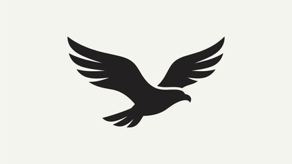 Minimalist Hawk Silhouette Logo Icon for Branding & Design - Vector Art © berkot ravot