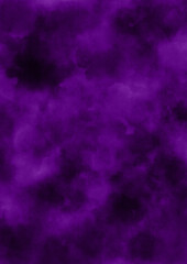 水彩絵の具が滲んだ紫の不気味なモヤモヤ背景画像