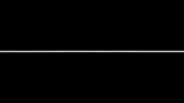 Black background animation with a horizontal white line creating a rhythmic movement effect
