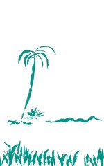illustration of coconut tree on white background