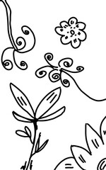 black and white hand-painted image