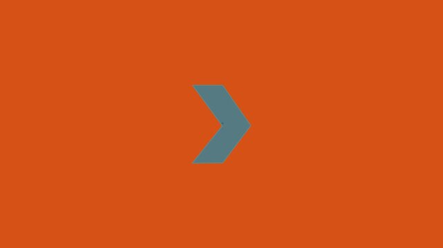 Animated looping swipe Right arrow pointing . Colorful arrow icon concept.