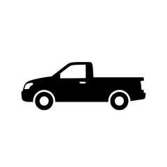 delivery pickup truck icon vector isolated on white background