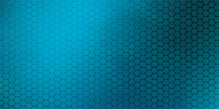 Abstract blue hexagonal pattern background with gradient effect.
