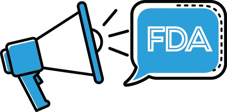 FDA approval announcement with megaphone