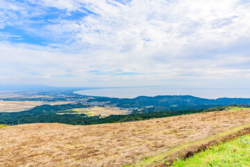 秋田県男鹿の寒風山からの展望
