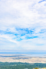 秋田県男鹿の寒風山からの展望
