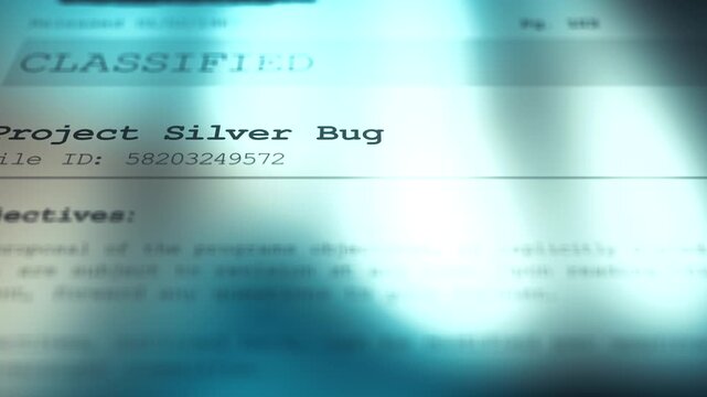  Cinematic Generic Conspiracy Classified Document - Project Silver Bug