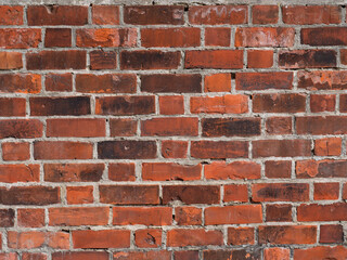 Fototapeta premium Textured Red Brick Wall Background for Architecture